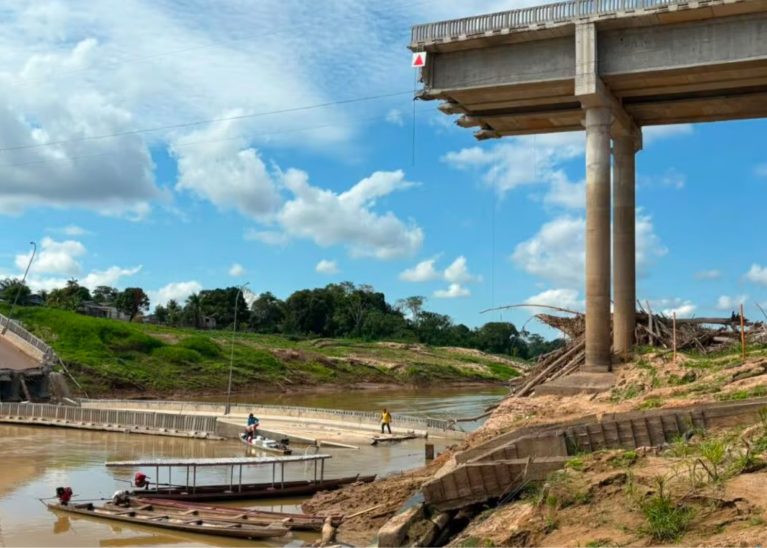 Risco de novo colapso da Ponte em Sena Madureira faz TCE-AC notificar Defesa Civil